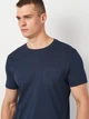 Футболка хлопковая длинная мужская Piazza Italia 83227-62 S Blue (2083227005032) - изображение 4