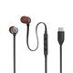 Наушники проводные JBL T310C USB-C (JBLT310CBLK) гарнитура с микрофоном черная - изображение 1
