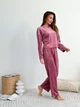 Костюм женский плюшевый кофта и штаны Casual Style Collection L-XL розовый - изображение 1
