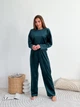 Костюм жіночий плюшевий кофта та штани Casual Style Collection L-XL зелений - зображення 4