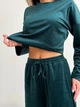 Костюм жіночий плюшевий кофта та штани Casual Style Collection L-XL зелений - зображення 10