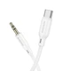 Аудіокабель BOROFONE BL18 Type-C silicone digital audio conversion cable White (BL18CW) - зображення 1