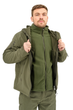 Зимова чоловіча куртка з флісом Eagle Soft Shell WJ-17 Оливковий 5XL - зображення 7