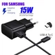 15w швидка зарядка для Samsung Galaxy. Fast Charging 15W Power Adapter EP-TA200. Комплект - зарядний пристрій + кабель type-C чорний - изображение 1
