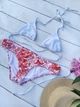 Жіночий купальник роздільний бюстик шторки та трусики Prettylittlething Помаранчевий з білим 13380 M (44) - зображення 3