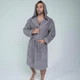 Халат мужской махровый S/M с капюшоном Серый (Д-lel-mahra-004/2) - изображение 1