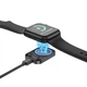 Бездротовий зарядний пристрій Borofone BQ25 для iWatch 1-9+SE/SE2+Ultra/Ultra2 вхід Lightning 1A Сіре - зображення 3