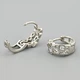 Серьги Monday с кристаллами Swarovski 39472 размер 11х5 мм цвет белый вес 1.9 г позолота Белое Золото - изображение 2