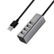 Хаб Hoco HB1 Line Machine USB To (4 USB) Silver - изображение 1