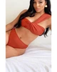 Топ купальний на одне плече коричневого кольору XL PrettyLittleThing - зображення 2