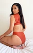 Топ купальний на одне плече коричневого кольору XL PrettyLittleThing - зображення 8