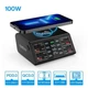 Зарядное устройство 9-in-1 ASOMETECH 838W беспроводное для iPhone Qi 15W Fast Charger ЖК-дисплей 100WPD 27W QС 18W Black - изображение 2