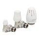 Комплект для подключения радиатора Koer SET-11 - 1/2"x1/2" (угловой) с термоголовкой ВН (KR3175) - изображение 1