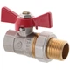 Кран с американкой 1/2" прямой Waterpro красный (WP0151) - изображение 2