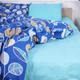 Простынь MirSon Бязь 17-0238-1 Nivesl Синяя Евро 200x220 см 100% Хлопок (2200008615666) - изображение 1