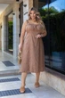 Літня жіноча сукня міді Fashion 42/44 капучіно - зображення 2