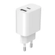 Зарядний пристрій Gembird 1xUSB-A+1xUSB-C 5V/2.4A (12W) white (TA-UC-2AC12-01) - зображення 4