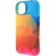 Кожаный чехол Colour Splash для Apple iPhone 12 Pro / 12 (6.1") (Красный / Синий) - зображення 3