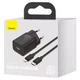 Зарядний пристрій Baseus Super Si Quick Charger 1C 20W + кабель Type-C to Lightning (Чорний) - зображення 6