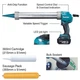 Пистолет для герметика аккумуляторный Makita DCG180ZB (5000 Н, 0-28 мм/с, 300/600 мл, LXT, без аккумуляторов и зарядного устройства) - изображение 8