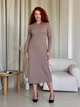 Платье в рубчик длинное осеннее женское Merlini Градо 700001344 4XL-5XL Мокко (700001344_4) - изображение 11