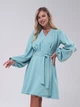 Плаття-вишиванка жіноче з візерунком ISSA PLUS SA-546 L/XL Зелене (issa2007682623754) - зображення 1