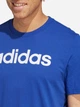 Футболка бавовняна чоловіча Adidas Essentials Single Jersey Linear Embroidered Logo IC9279 S Синя (4066752110585) - зображення 3