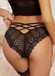 Кружевные женские трусики слипы Summer Leaf (1380-44-01) Черный M FINETOO (44) - изображение 6