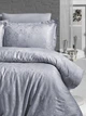 Двуспальный Евро комплект First Choice Regina Lamone Gri Жаккард 200х220 см наволочки 2 x 50х70 см, 2 x 70х70 см - изображение 2