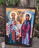 Икона Киприан и Устина святые (на дереве) 130*170 мм - изображение 1