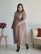 Платье в рубчик длинное осеннее женское Merlini Донато 700001384 2XL-3XL Мокко (700001384_3) - изображение 5