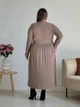 Платье в рубчик длинное осеннее женское Merlini Донато 700001384 2XL-3XL Мокко (700001384_3) - изображение 2