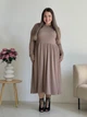 Платье в рубчик длинное осеннее женское Merlini Донато 700001384 2XL-3XL Мокко (700001384_3) - изображение 3