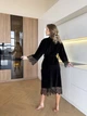 Жіночий велюровий халат із французьким мереживом In Love COSY 46 Чорний (cosy2151449s2) - изображение 7