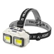 Фонарь налобный аккумуляторный Bailong HX-816 2COB(white+red) влагозащита, Фонарь на голову для бега - изображение 6