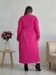 Платье в рубчик длинное осеннее женское Merlini Донато 700001388 L-XL Розовое (700001388_2) - изображение 4