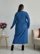 Платье в рубчик длинное осеннее женское Merlini Донато 700001391 2XL-3XL Синее (700001391_3) - изображение 2