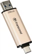 USB накопитель Transcend JetFlash 930 256ГБ USB 3.2 Type-C золотистый - изображение 4