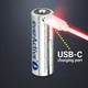Аккумулятор 18500 Li-Ion everActive EV18500-21C, USB-C, 3.7V, 2000mAh, 6A, 4.2/3.7/2.5V, Box - изображение 1