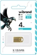 Флеш-накопичувач моноблок Flash Wibrand USB 2.0 Hawk 4Gb WI2.0/HA4M1G Gold - зображення 2
