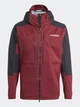 Туристична мембранна куртка Adidas Terrex Xploric RAIN.RDY Hiking jacket IB4266 Shadow Red / Black S - изображение 6