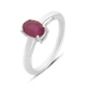 Срібна каблучка з натуральним рубіном 1.05ct, вага виробу 2,52 гр (2165118) - зображення 1