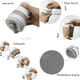 Многоразовая силиконовая складная термокружка с крышкой Collapsible герметичная термочашка для кофе чая, Серый - изображение 8