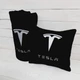 Плед та подушка автомобільні з вишивкою логотипа Tesla Чорний + Чохол для зберігання (0743) - изображение 6