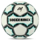 Мяч футбольный №5 PU ламин. SOCCERMAX (№5, 5 сл., сшитый вручную, Белый-бирюзовый) (FB-8079_Белый-бирюзовый) - изображение 1