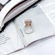 Срібна каблучка з блакитним кварцом 15.478ct, фіанітами, вага виробу 8,61 гр. - зображення 5