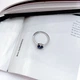 Серебряное кольцо с натуральным сапфиром 1.6ct, вес изделия 2,14 гр (2168799) - изображение 3