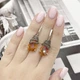 Серебряные серьги с Натуральным золотим кварцем 12.913ct (2165699) - изображение 3