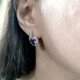 Срібні сережки з натуральним аметистом 5.312ct (2163329) - зображення 3