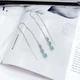 Серебряные серьги с натуральным изумрудом 1.867ct (2167440) - изображение 2